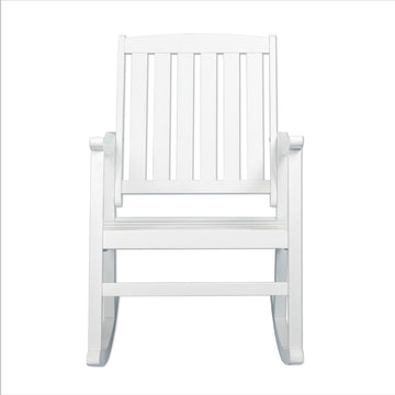 Penny Classic Slat-Back 300-Lbs Support Acacia Wood Patio Outdoor Rocking Chair - JONATHAN Y